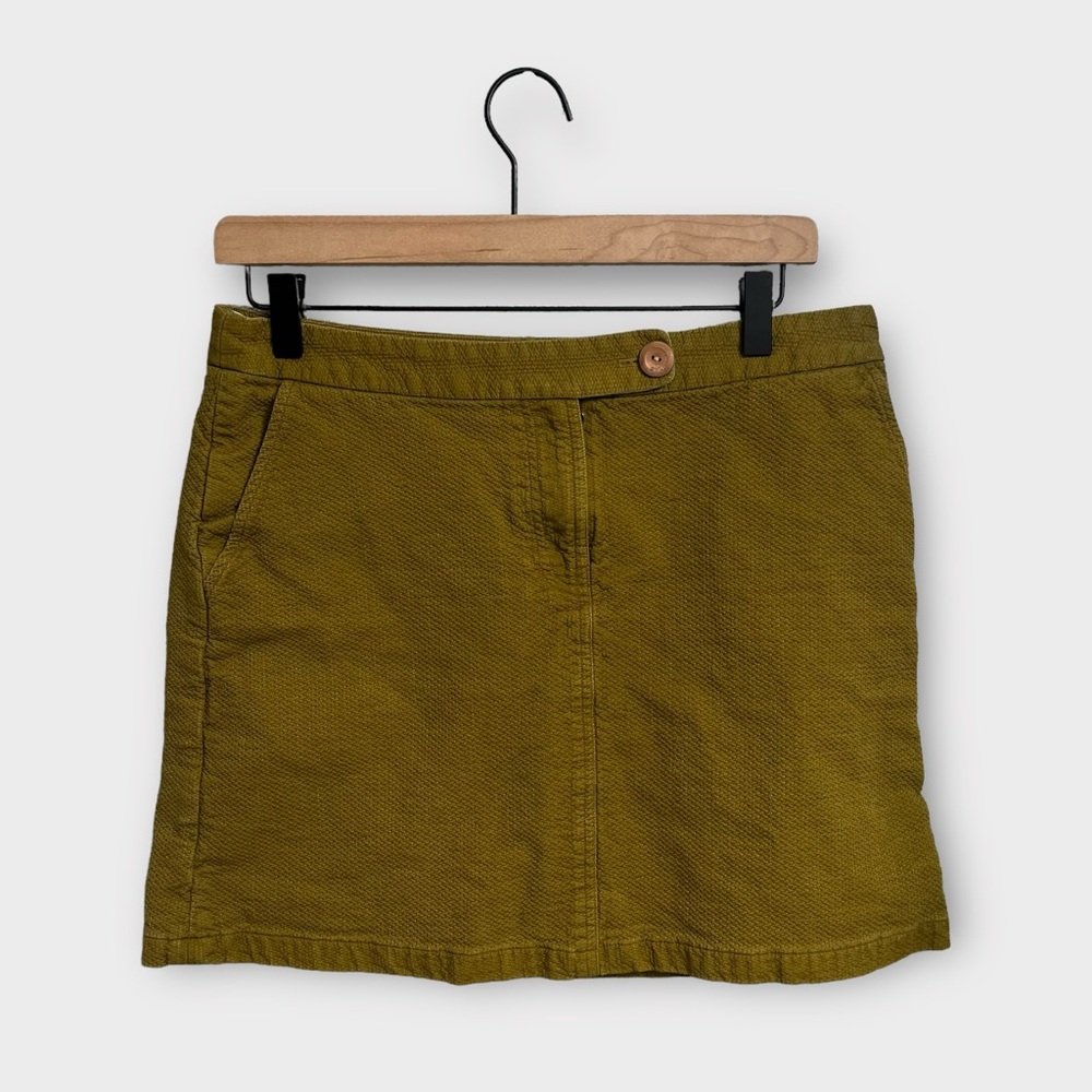 Anthropologie Vanessa Virginia Pick Stitched Mini Skirt Size 8 Twee
